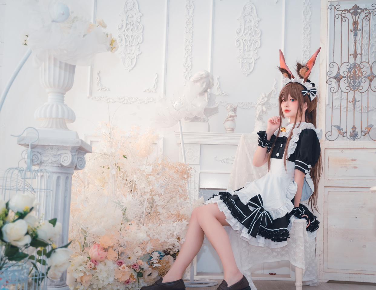 女仆阿米娅cos,小短腿女仆的可爱,你体会到了吗?