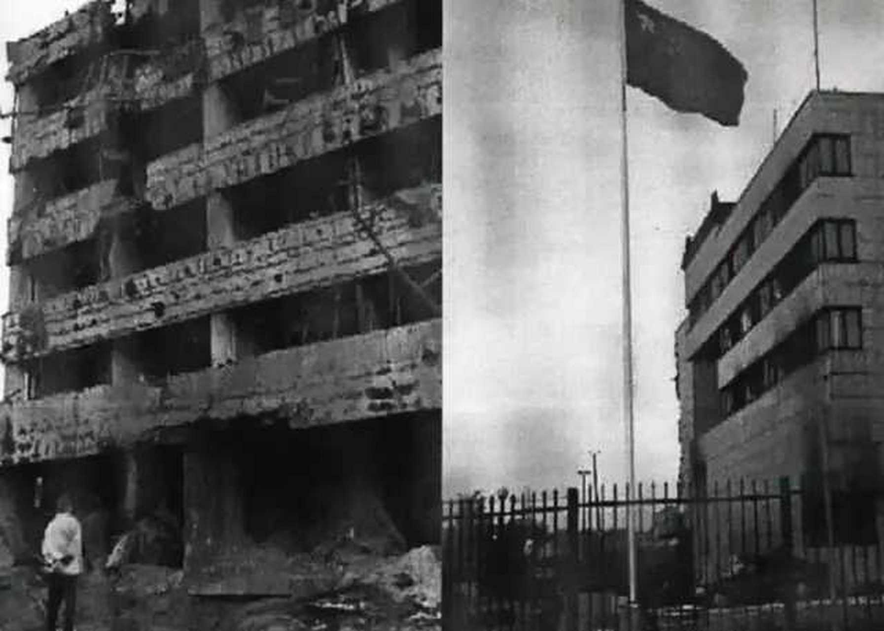 99年几枚导弹使南斯拉夫大使馆主楼轰然倒塌,大使馆内20多名工作人员