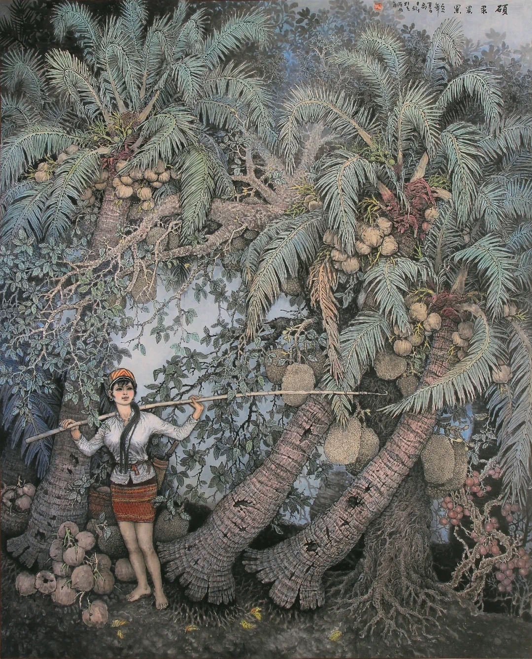 邹才干画家热带雨林山水画作品欣赏