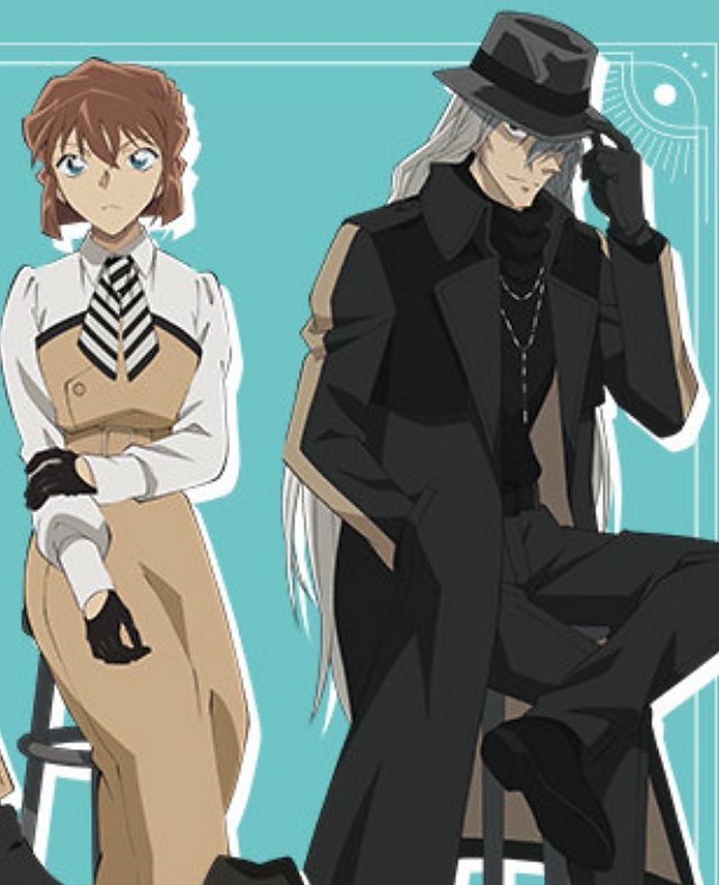 官方才出宫野志保和琴酒的图(左),这边就有太太把图摸出来了(右).