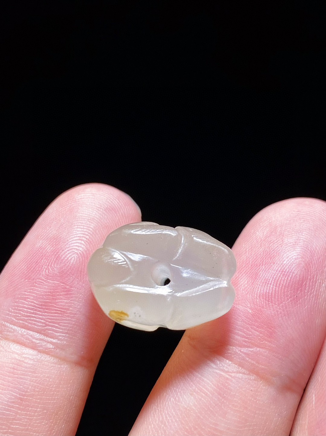 清 冰糖玛瑙 白兔 兔形 挂件 挂坠