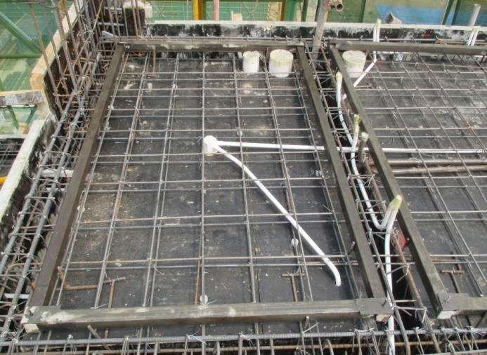 卫生间降板采用方钢框吊模