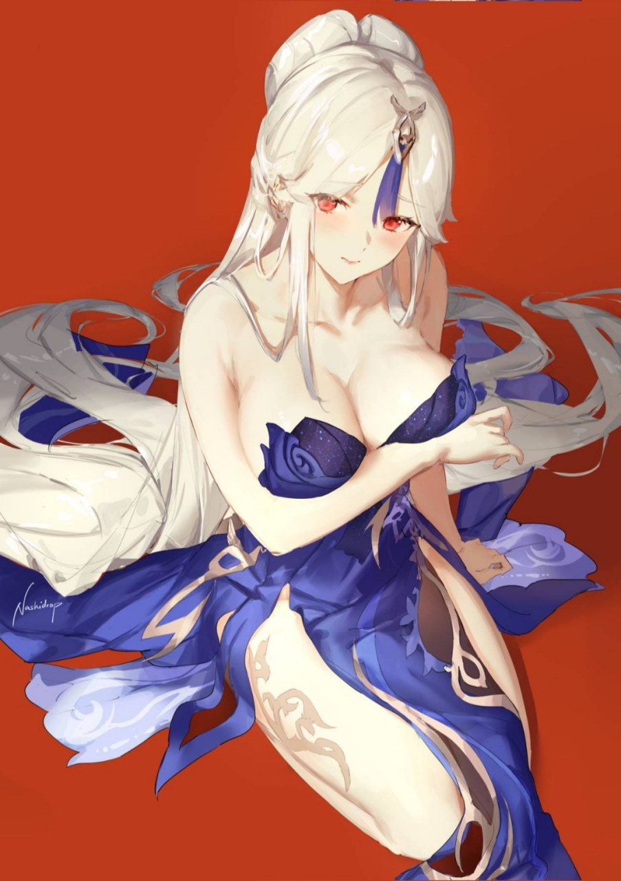 原神# 凝光害羞的样子也挺可爱 画师:nashidrop