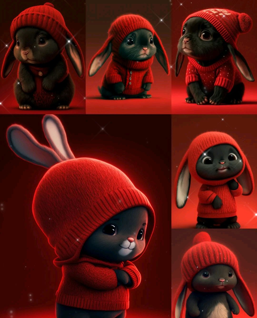 中国色的小黑兔