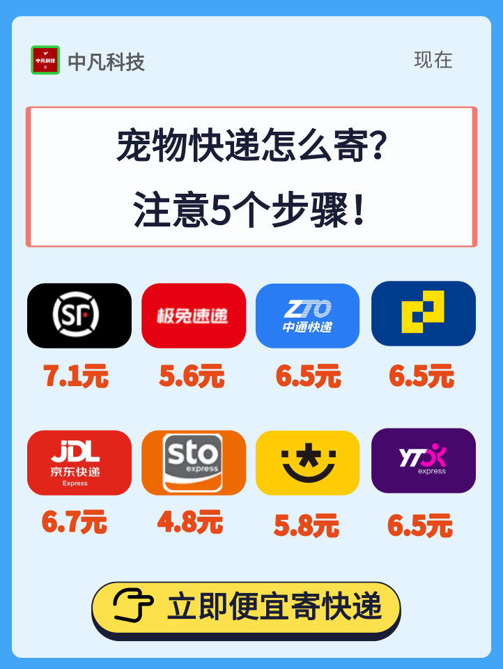 宠物快递怎么寄？注意5个步骤！