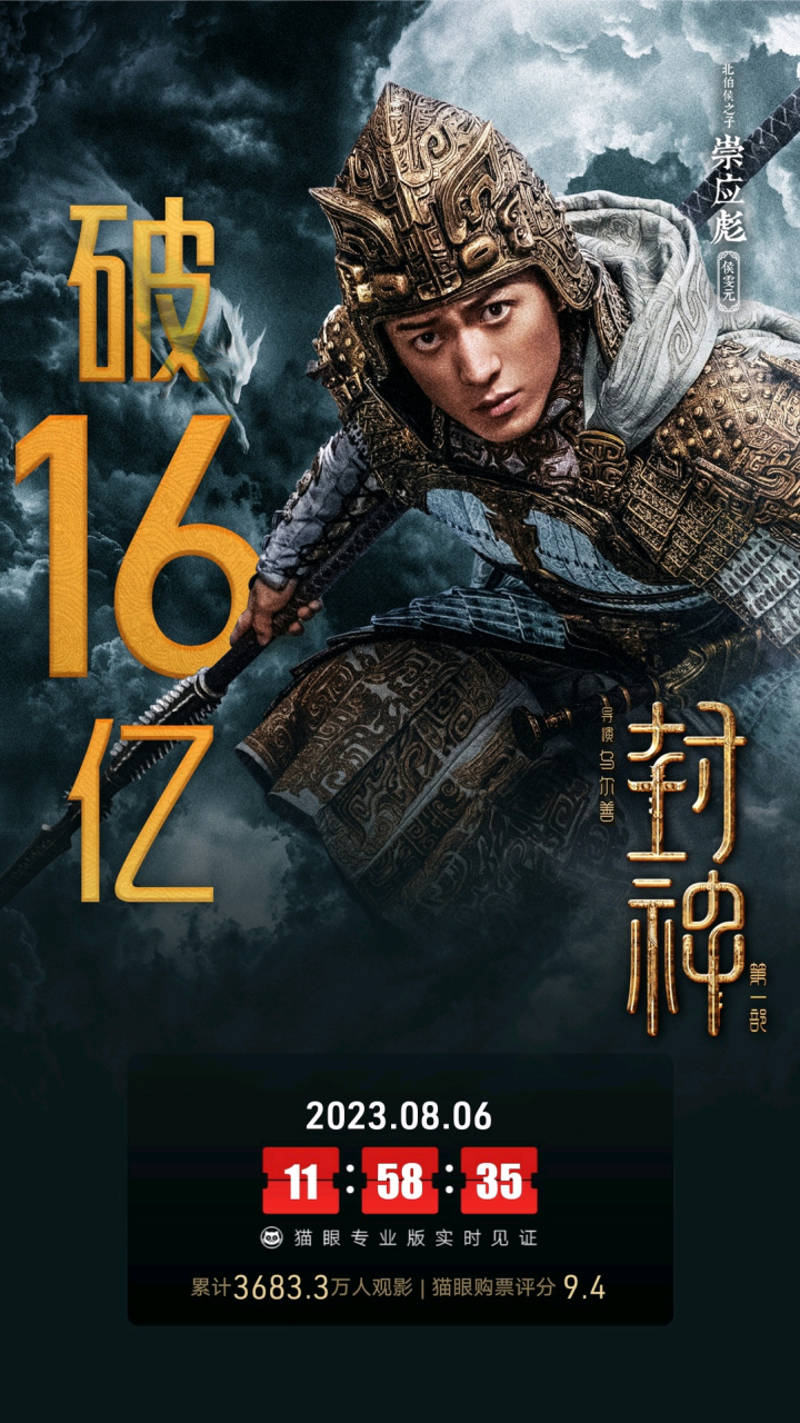 《封神》票房破16亿,侯雯元版崇应彪让人又爱又恨 乌尔善神话史诗动作