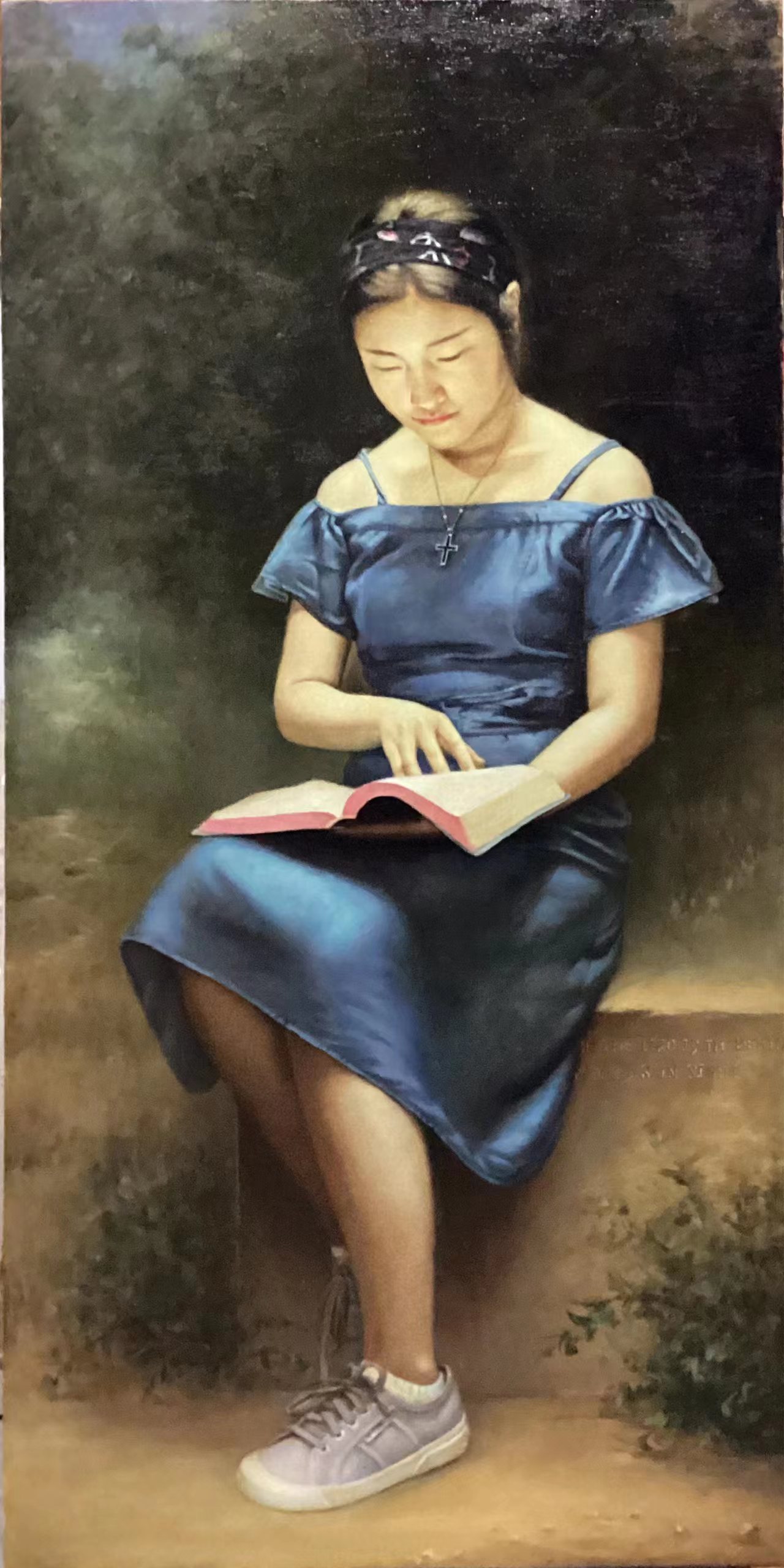 画风唯美,李明星画的美女,表现出女性淳朴的思想节操!