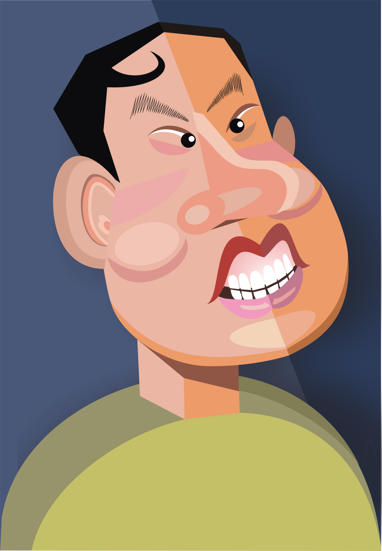 一组上热搜的政经体育娱乐名人漫画像