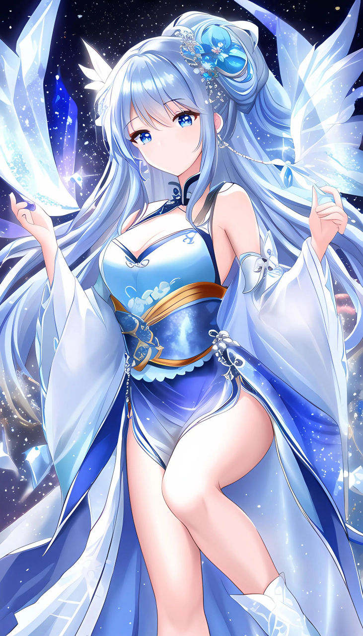 蓝眼睛,蓝头发,蓝精灵……#二次元美图