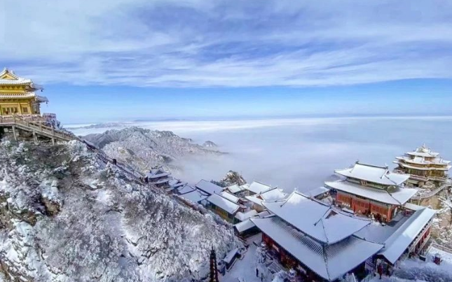 点赞破百万的雪景!老君山 雾凇云海,琼楼玉宇美成仙境!