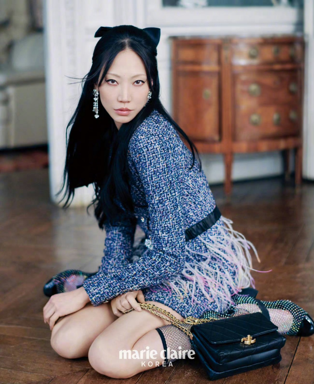 韩国超模朴秀珠soo joo park身穿chanel 登上《marie claire 》韩国版