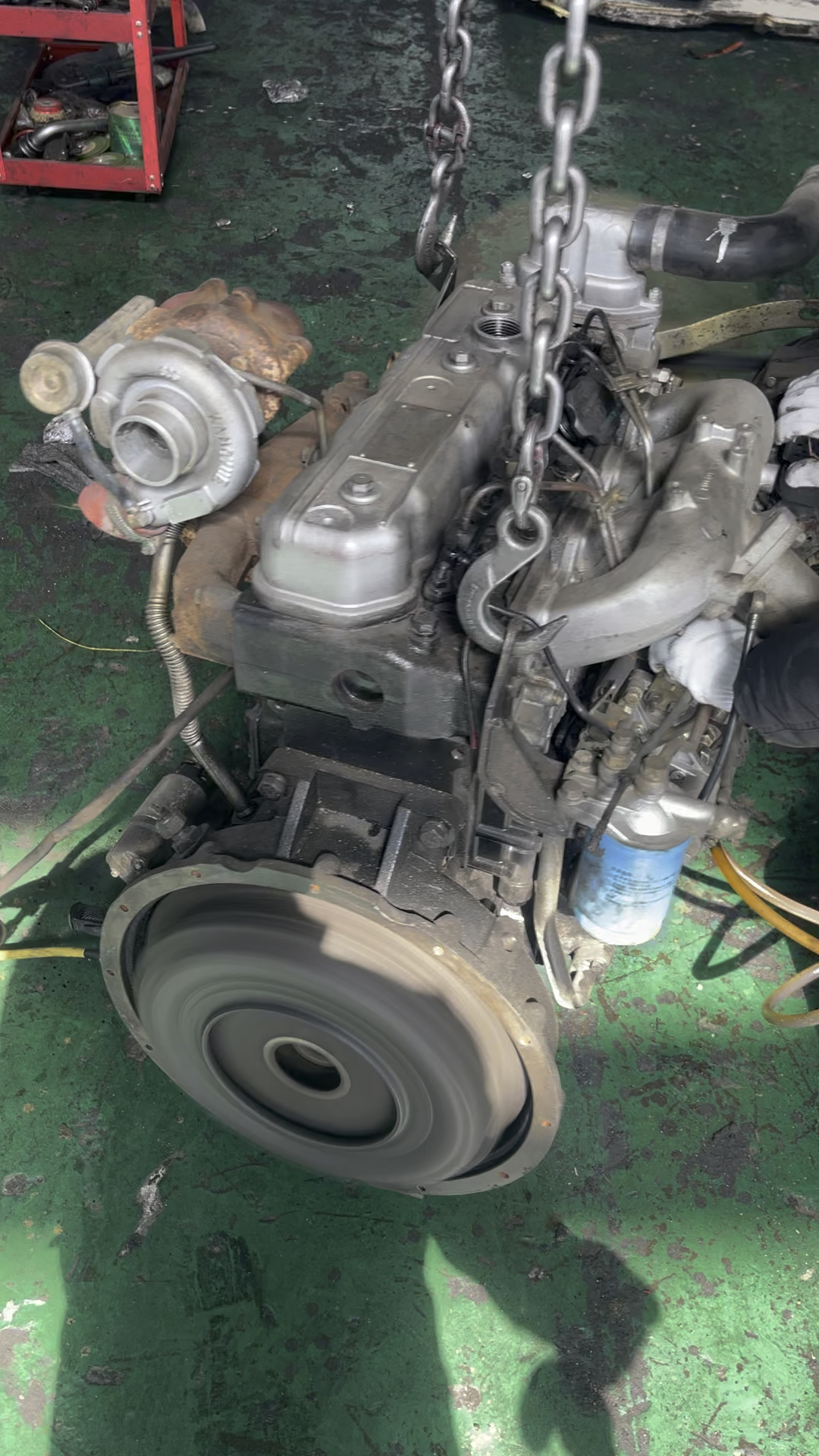 朝柴4102发动机测试一下听到了增压器的咆哮-度小视