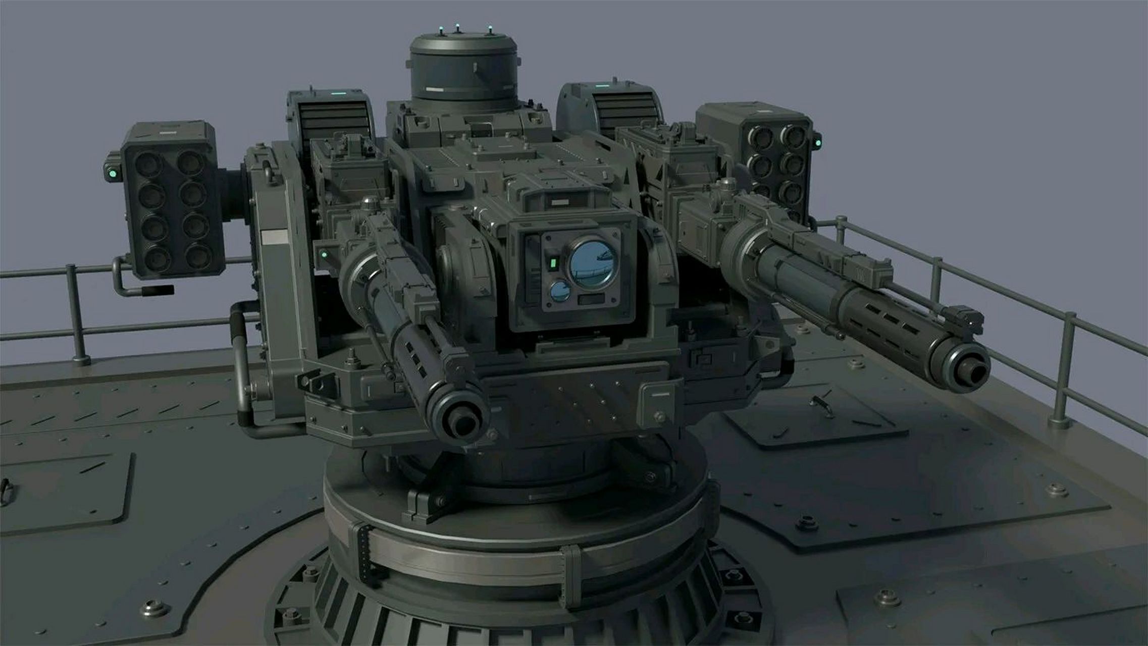 科幻片里面的并联双管防空炮,设定很合理,亲民,没有过于夸张的设计