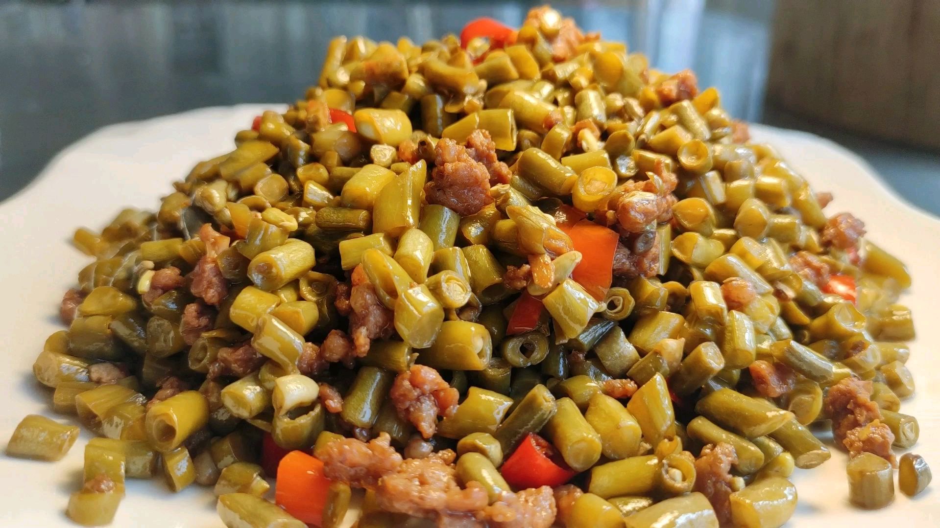 四川厨师教你肉沫酸豆角好吃的做法和技巧,酸辣开胃,超级下饭