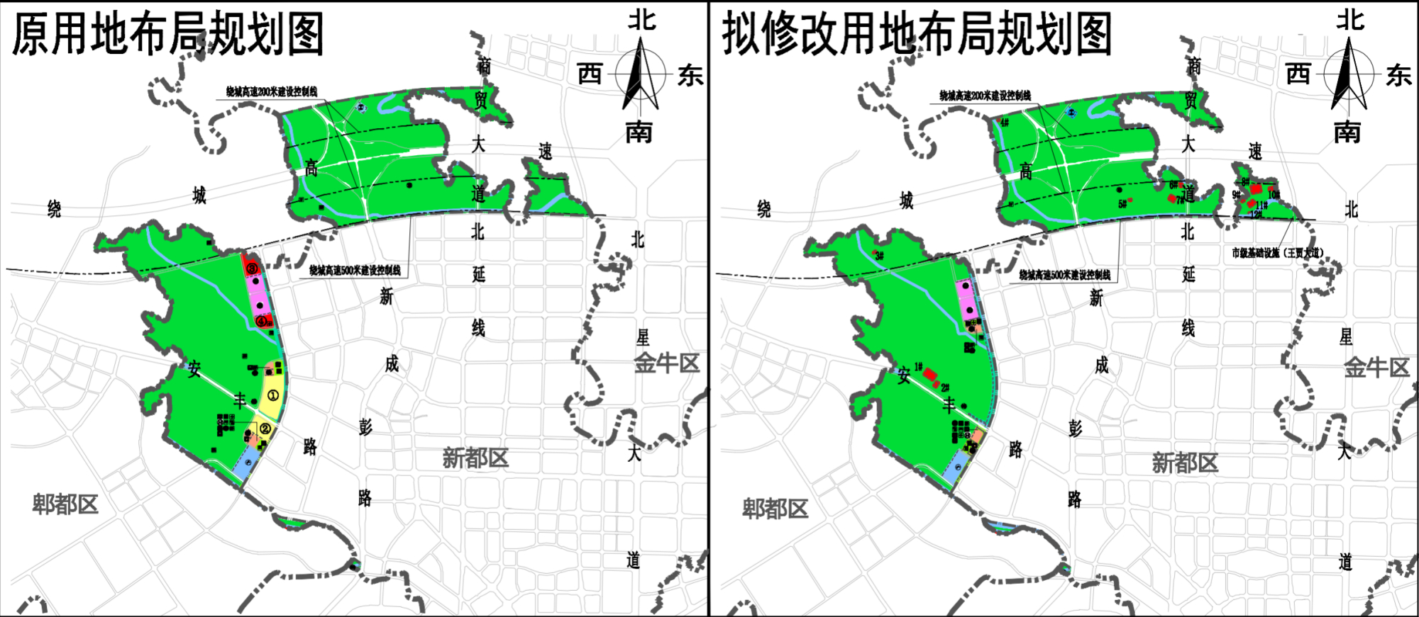 新都区大丰街道环城生态区控制性详细规划局部用地修改公布