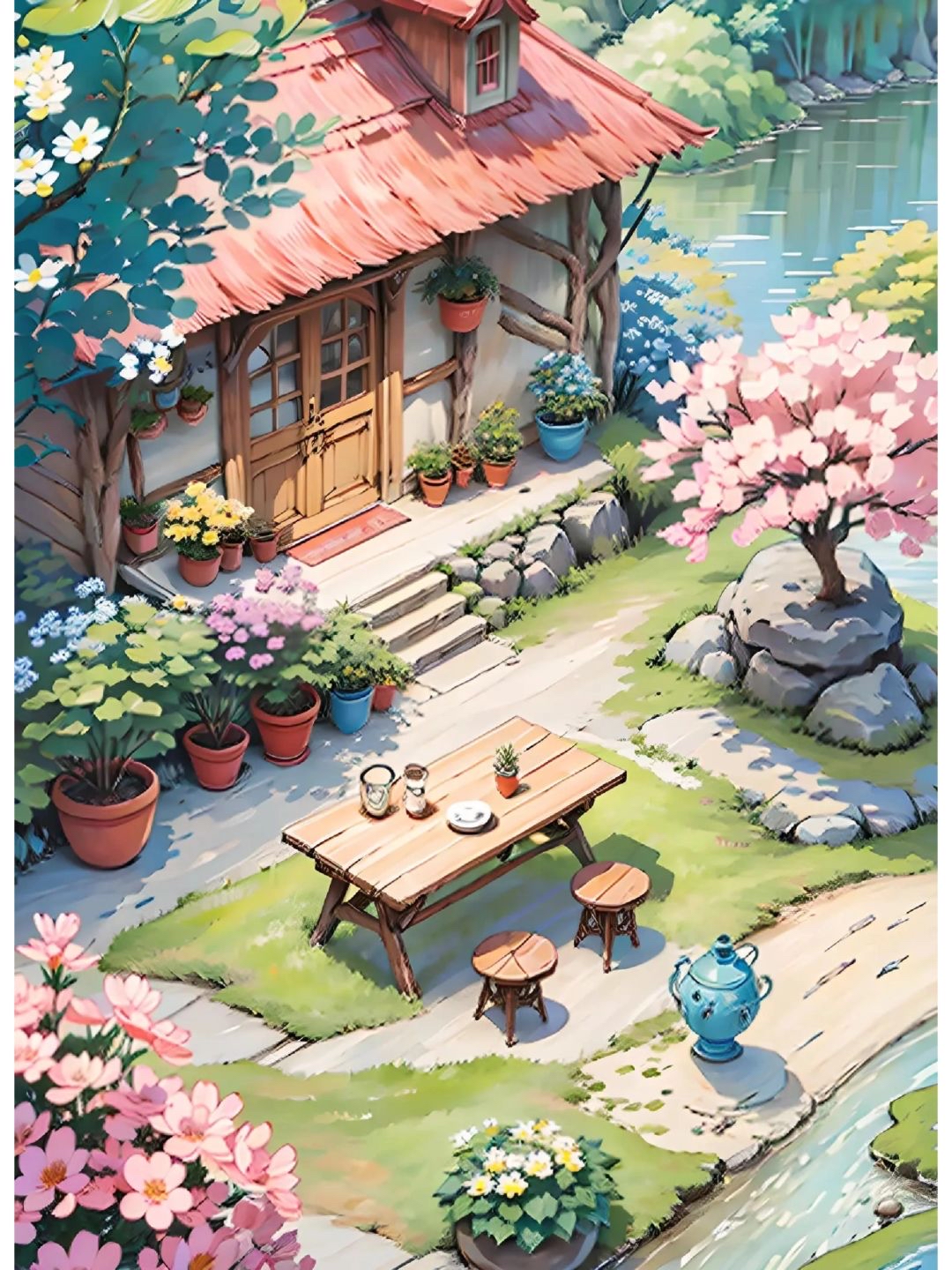 带院子的房子图片卡通图片