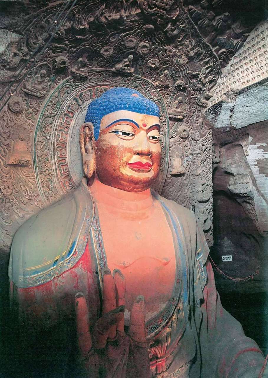 陕西彬州大佛寺大佛洞主佛(唐贞观二年,628年.