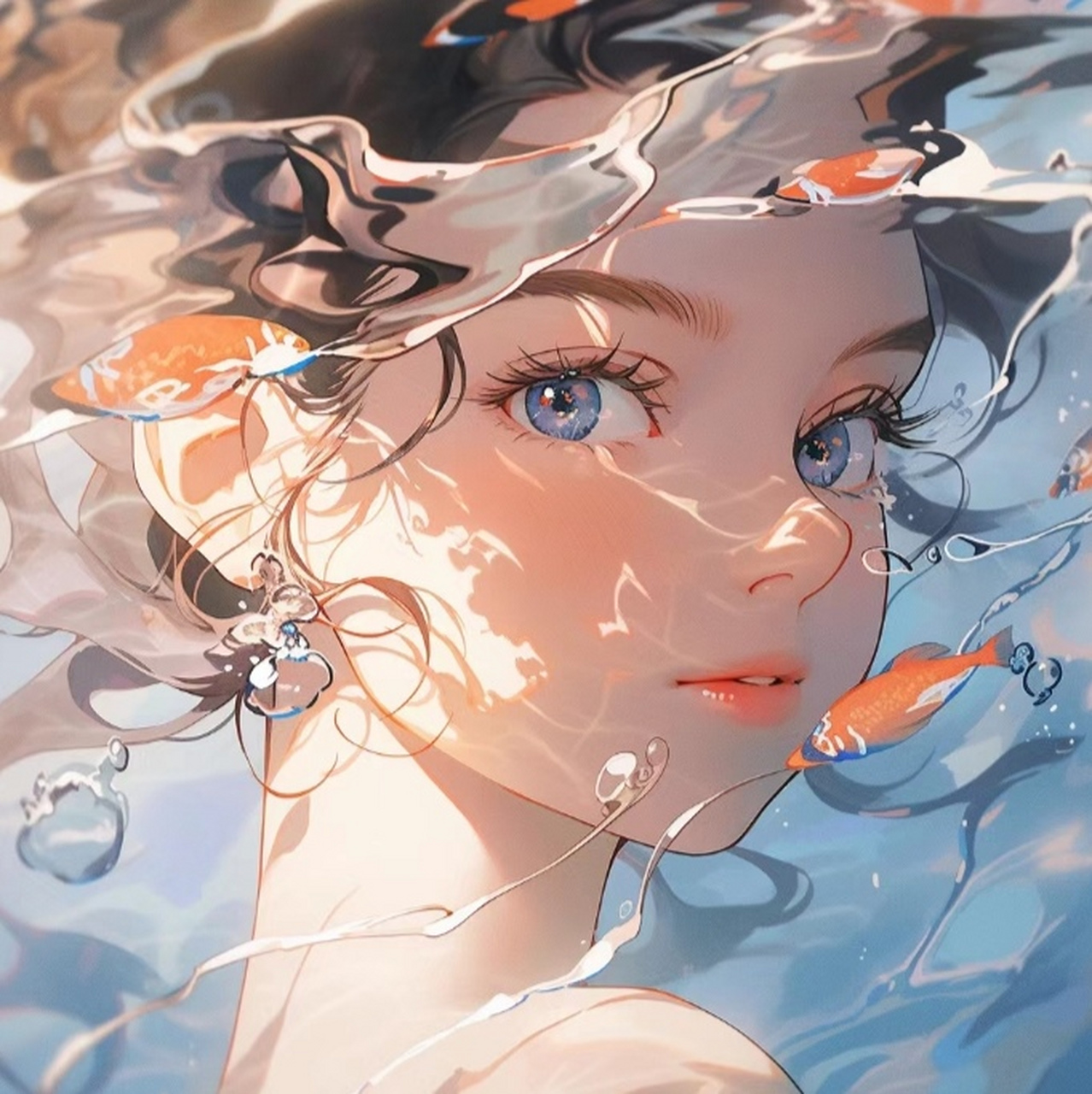 她的笑容温暖如阳光,瞬间点亮周围的空气.