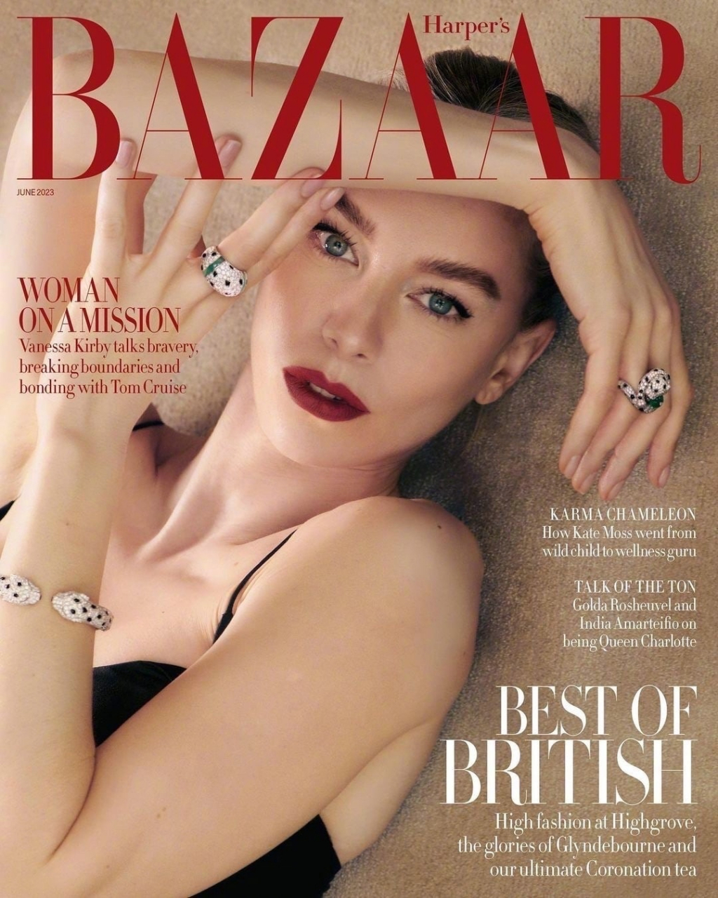 uk harpers bazaar june 2023  英版时尚芭莎6月刊,女演员vanessa