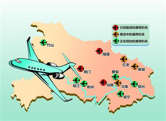 湖北省机场分布图图片