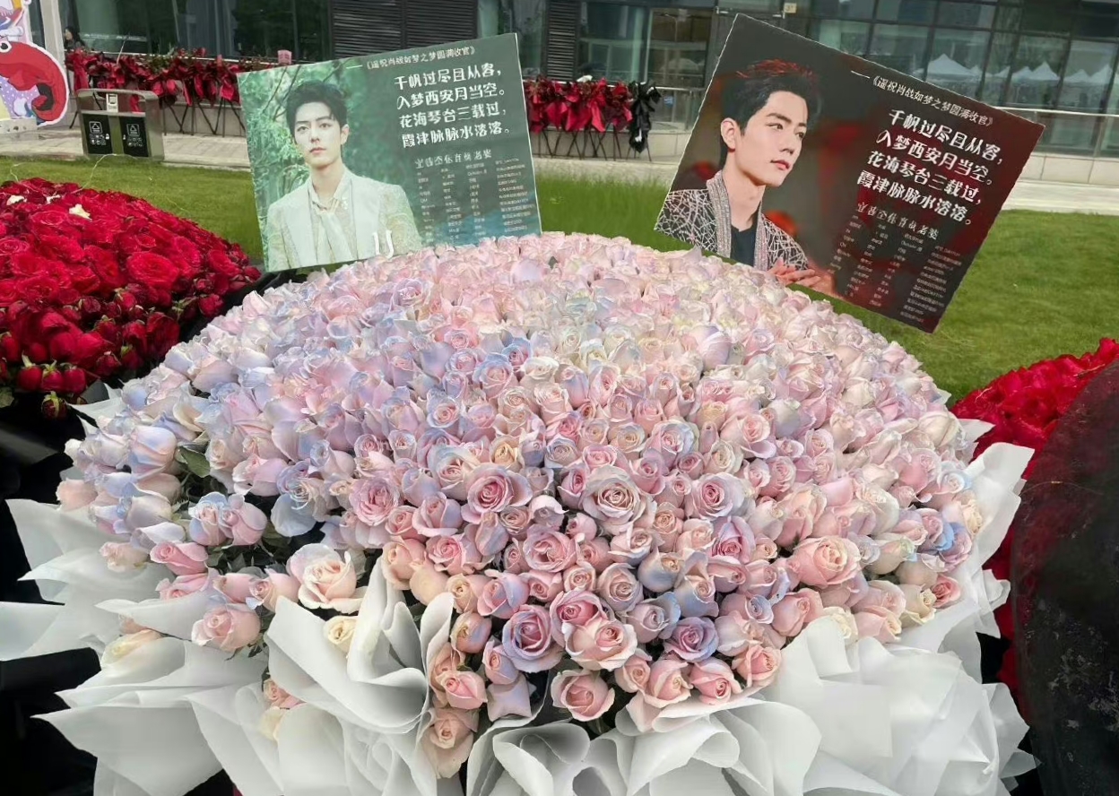 极致的浪漫,粉丝花海送祝福,演员肖战实力赢得口碑
