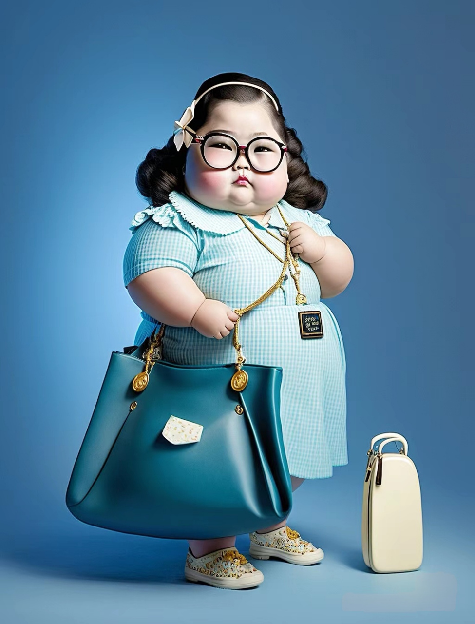 ai画廊# 小胖妞趣头像·3