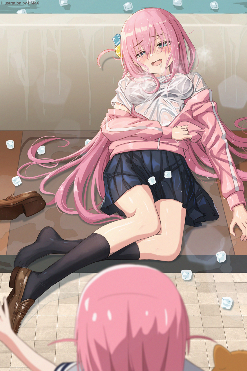 动漫# 湿身的波奇酱,感觉要被玩坏了[滑稽] p站画师:hmax