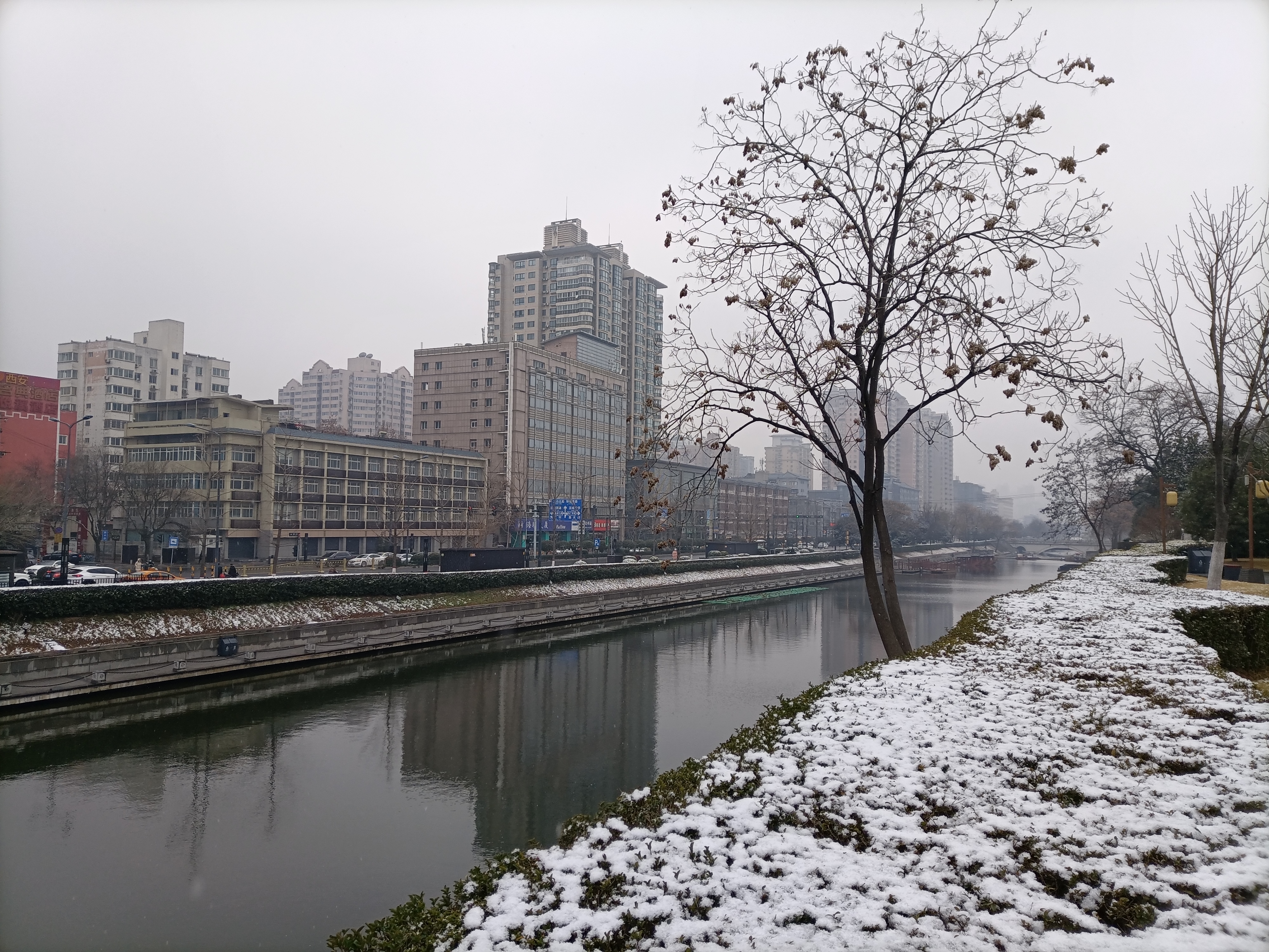 西安雪景图片真实图片