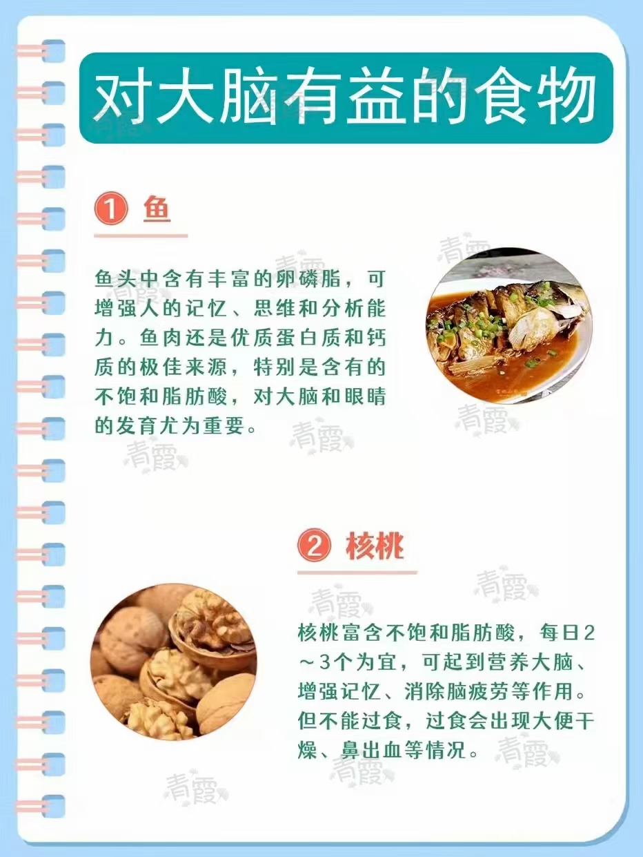 对大脑有益的八大食物