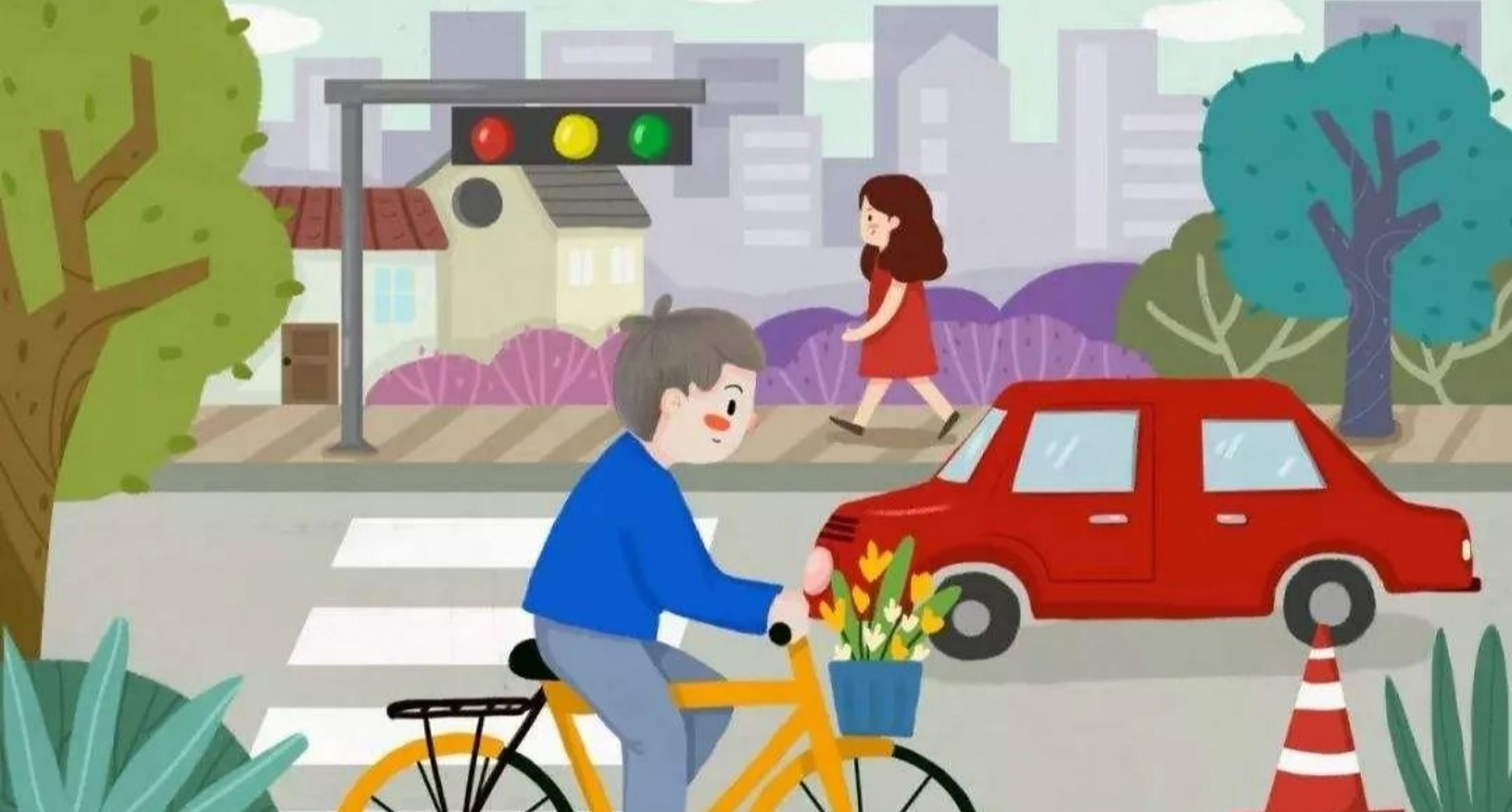 一天,7岁的小朋友袁某,骑着儿童自行车横穿马路.