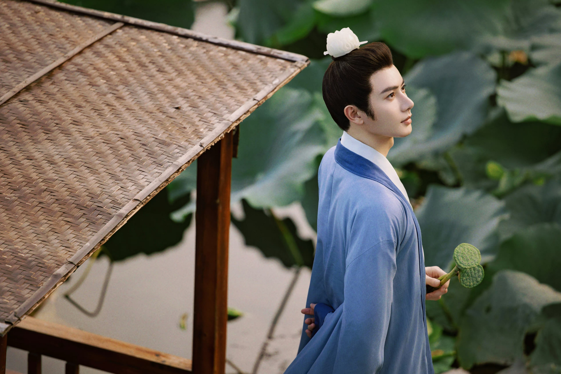 王佑硕这古风照拍的好让人眼前一亮,温润如玉,清洁如莲的谦谦君子模样
