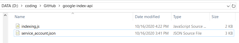 Google Indexing API-nodejs代码-目录设置-极客中心