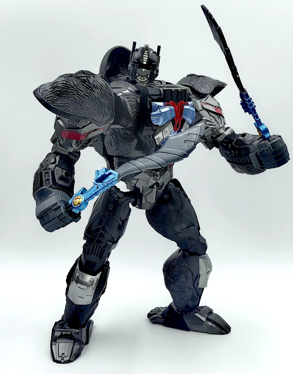 模型欣赏:佑虎模型 头高30厘米的超能勇士黑猩猩队长,by shentutoybox