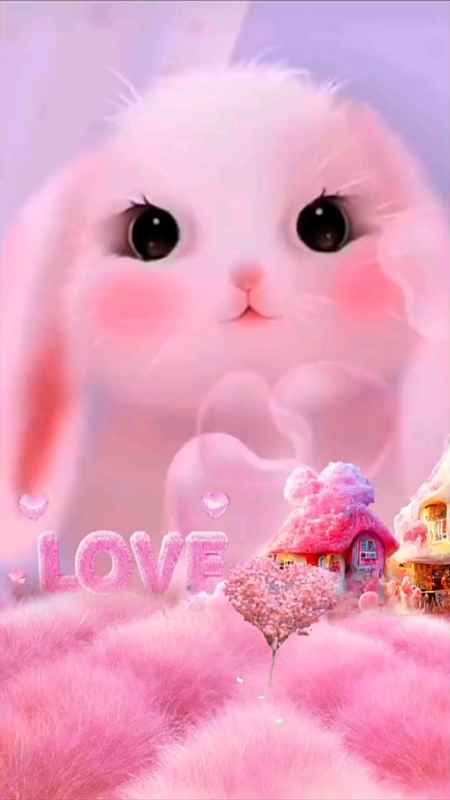 粉粉的小兔子这也太好看了吧