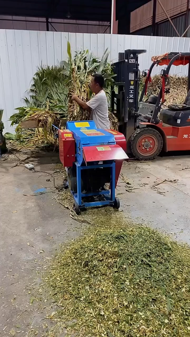 中大型养殖户必备,6.8吨铡草揉丝一体机!
