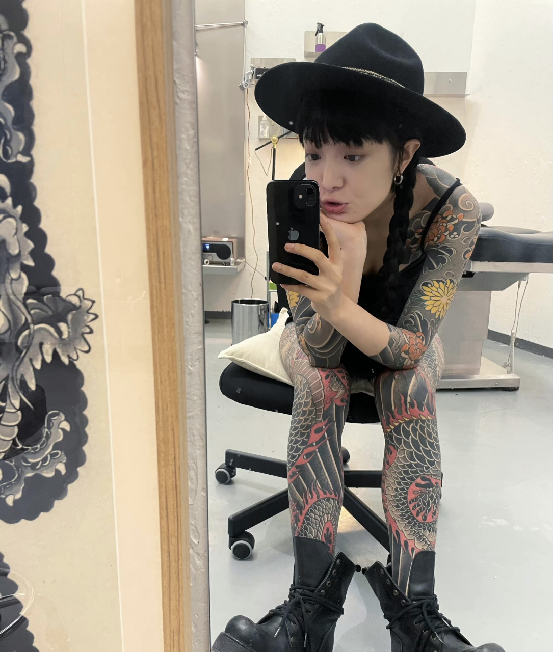 纹身师杨乐乐满背纹身图片