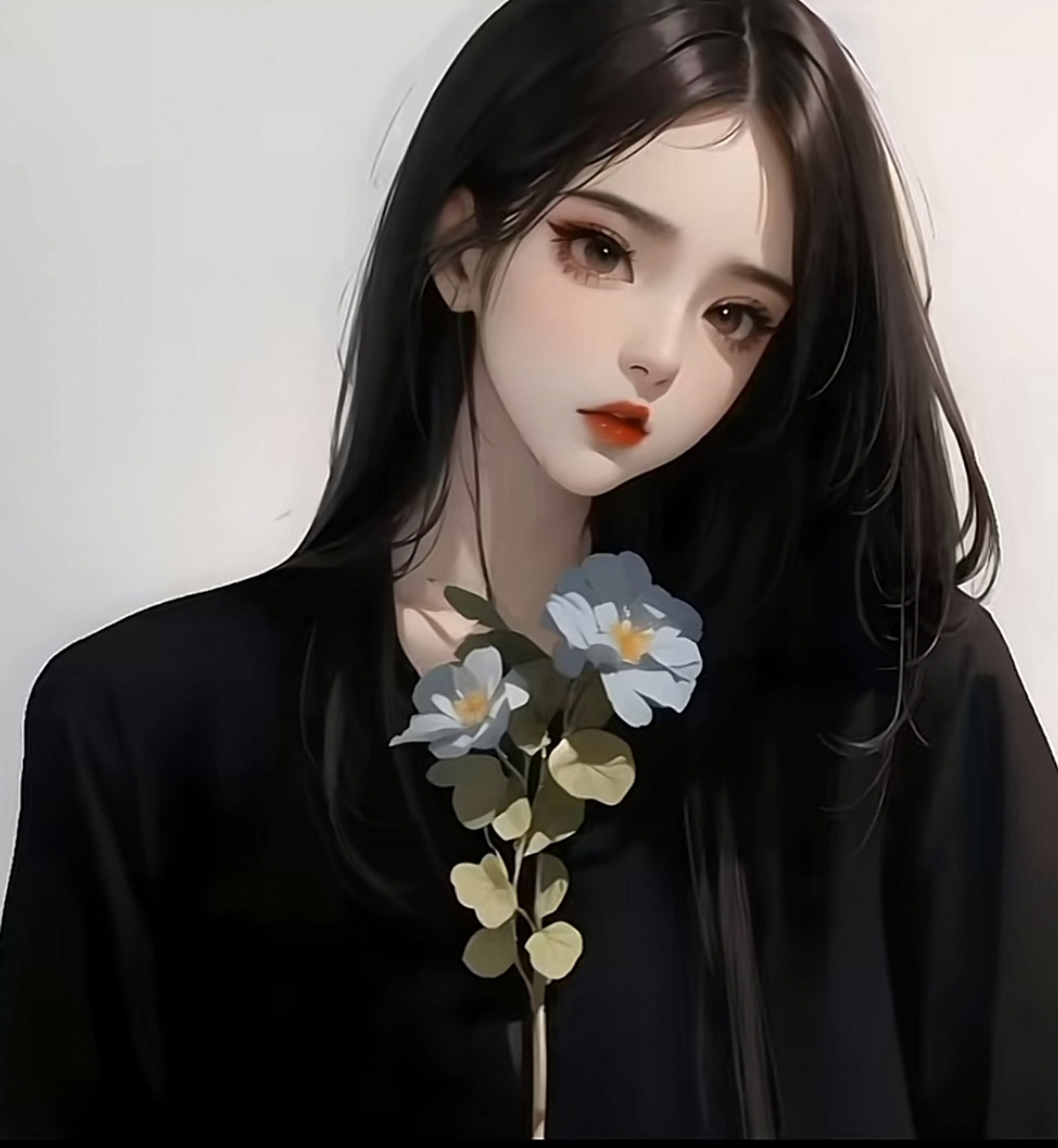 喜欢黑色头像的人应该内心都是有故事的人吧#微信头像# #情感# #美女