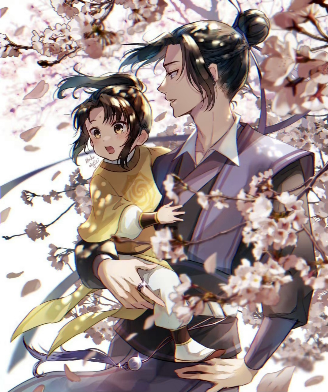 舅舅带娃 舅舅虽然嘴巴很凶,不懂得表达自己的温柔,但是它是真的很疼