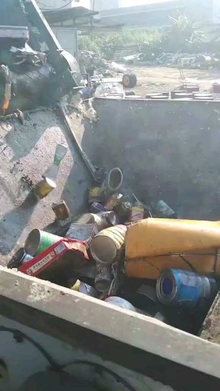 油漆桶剪切撕碎机花盒撕碎机薄铁桶粉碎机铁罐铁盒破碎机