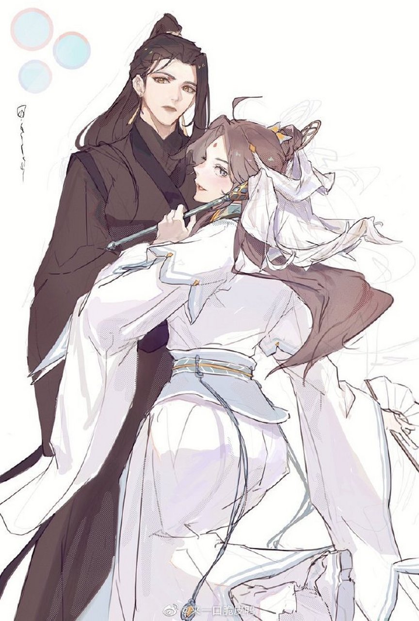 天官赐福##漫画#   女装双玄也配一脸啊,画风太美了!