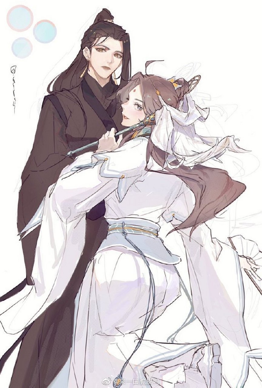 天官赐福#漫画 女装双玄也配一脸啊,画风太美了!