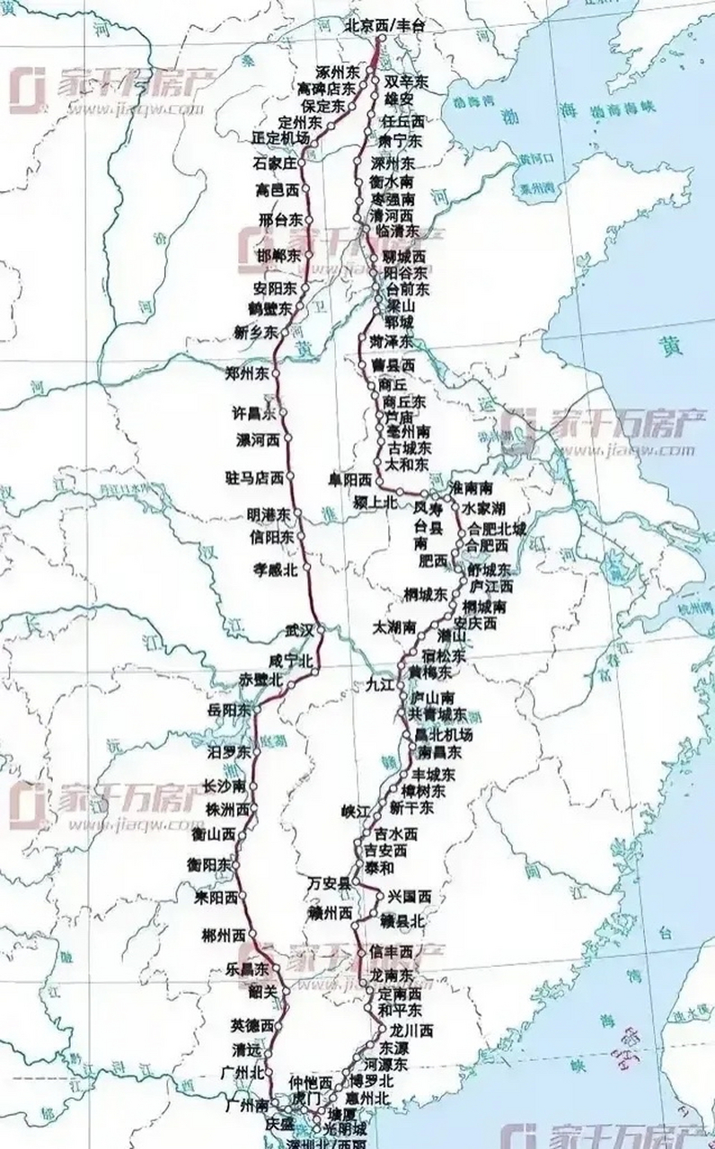 京九线路图图片