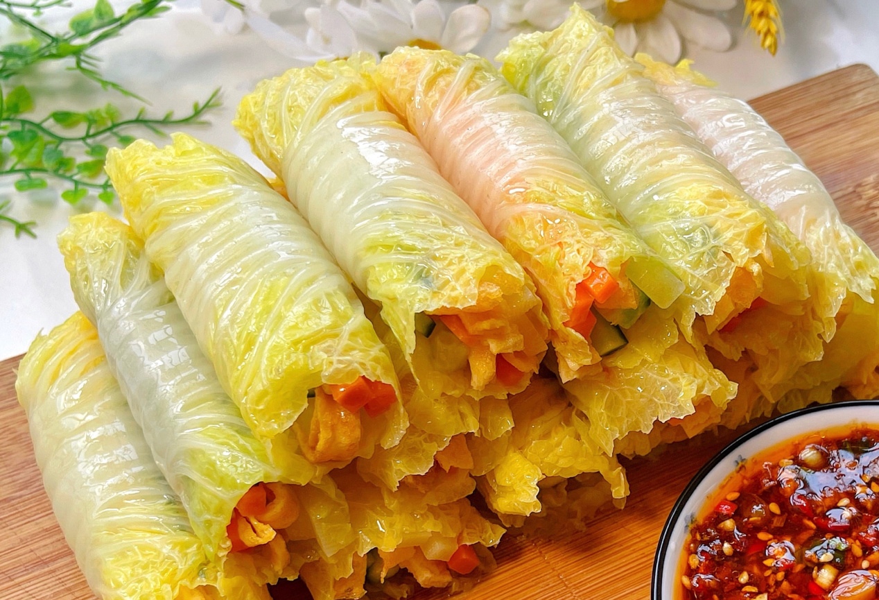 低卡饱腹的娃娃菜卷