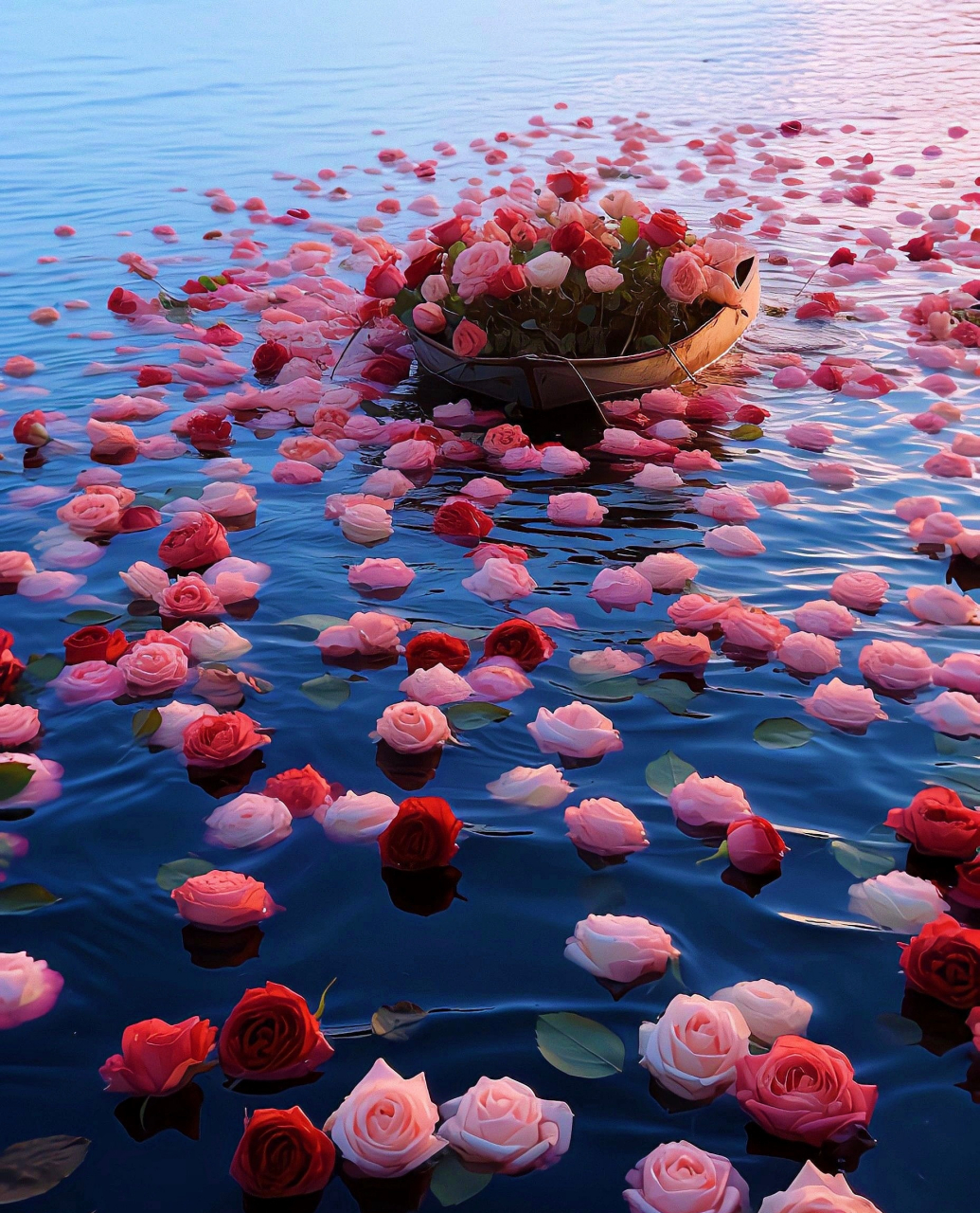 让爱不被遗忘# 浪漫花海唯美境意背景图