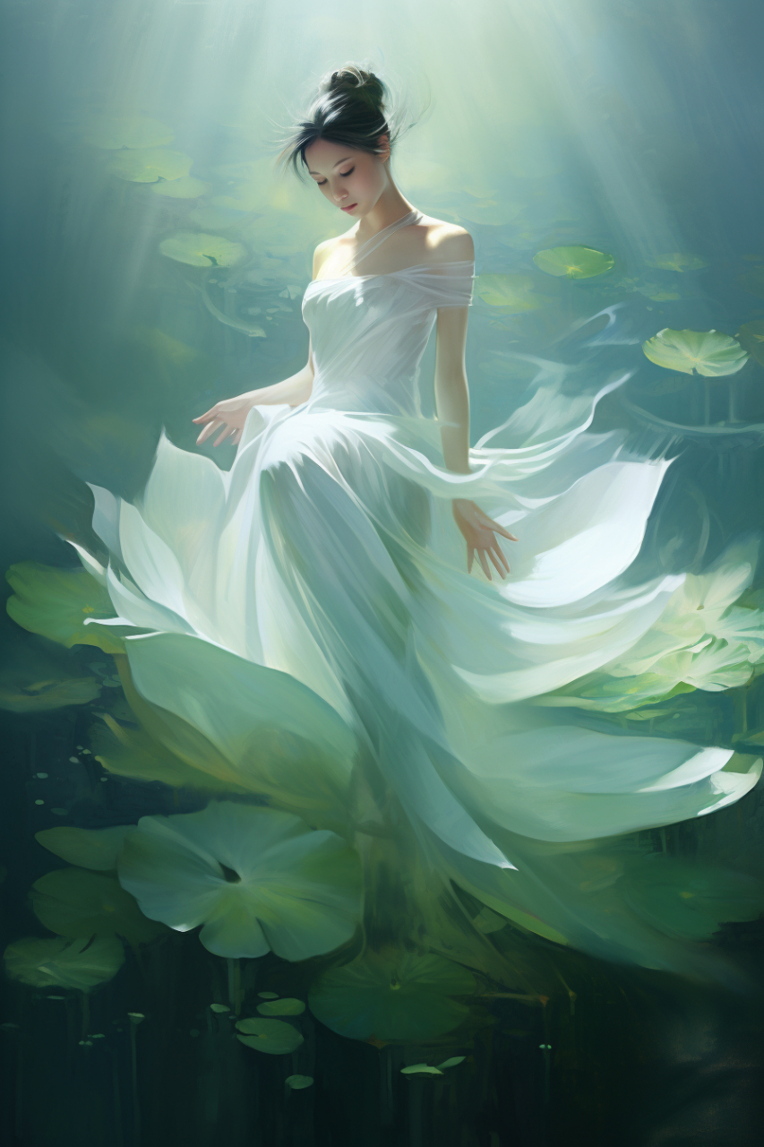 莲花仙子#ai绘画# #美女# #壁纸#