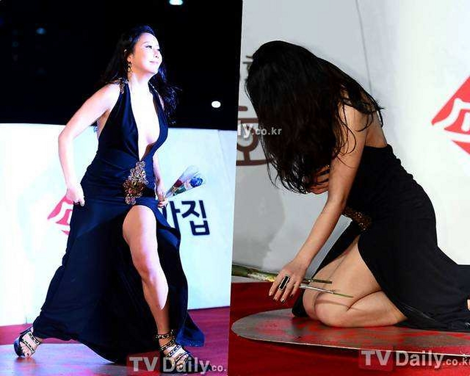 盘点女星摔跤瞬间看着都疼!      走个红毯也不易啊