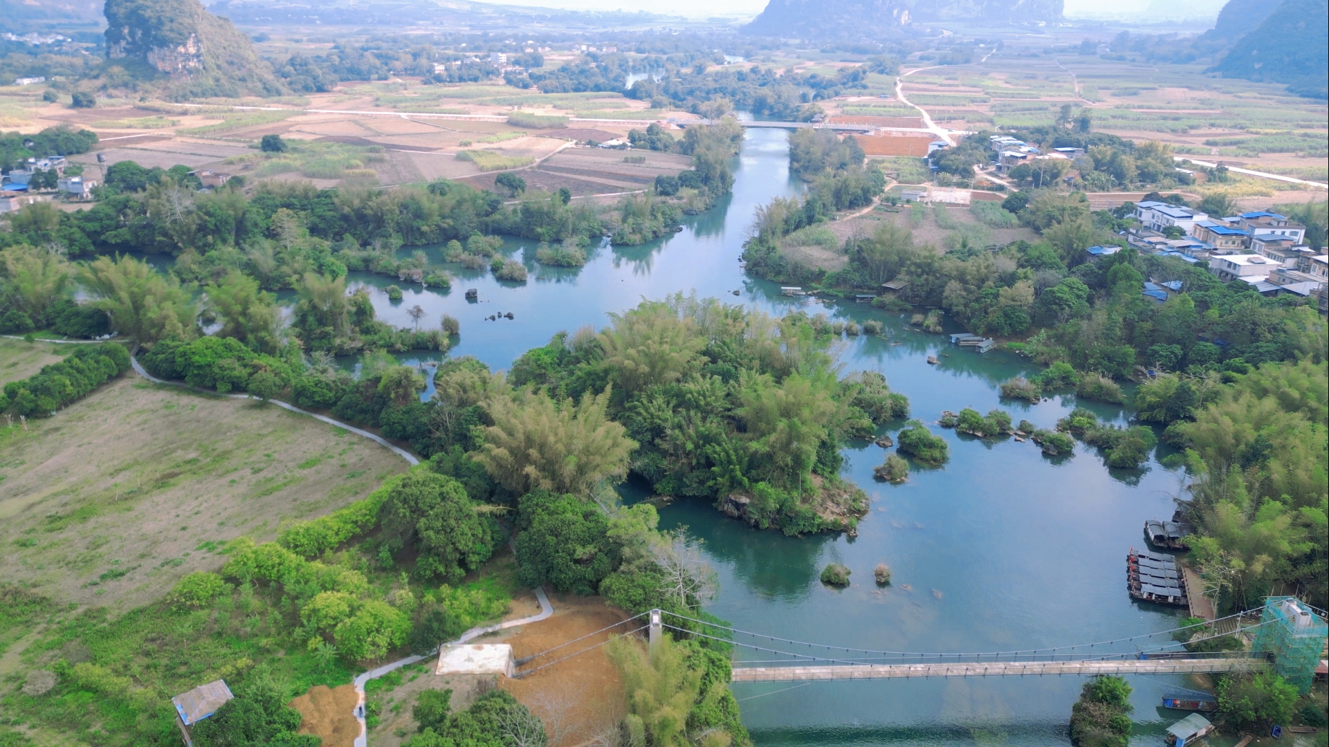 廣西大新縣安平仙河景區,黑水河國家溼地公園