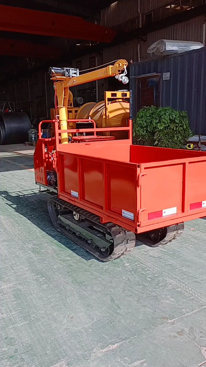 手扶农用履带运输车,农业运输翻斗车!-度小视