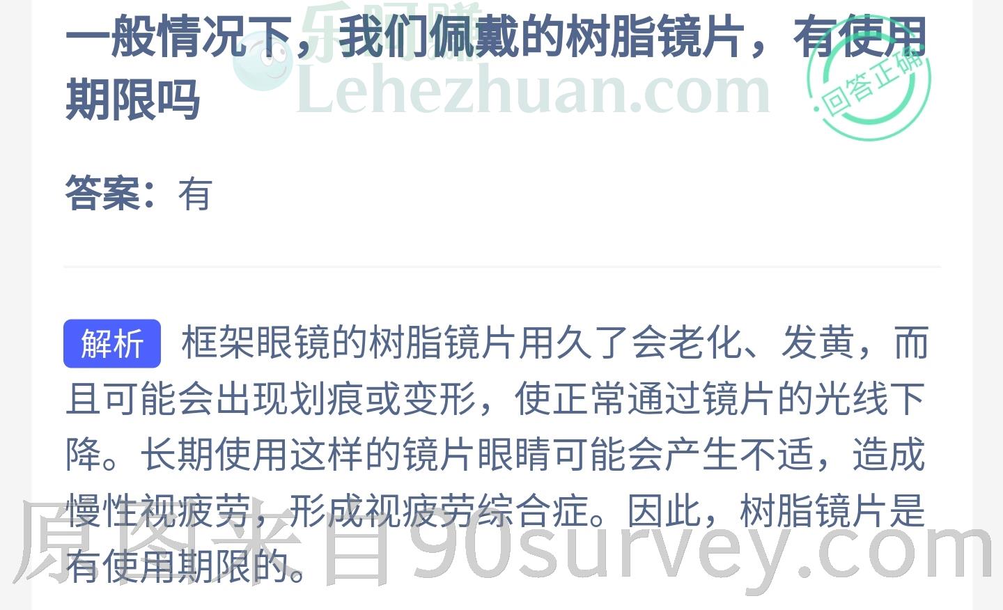 一般我们佩戴的树脂镜片有使用期限吗
