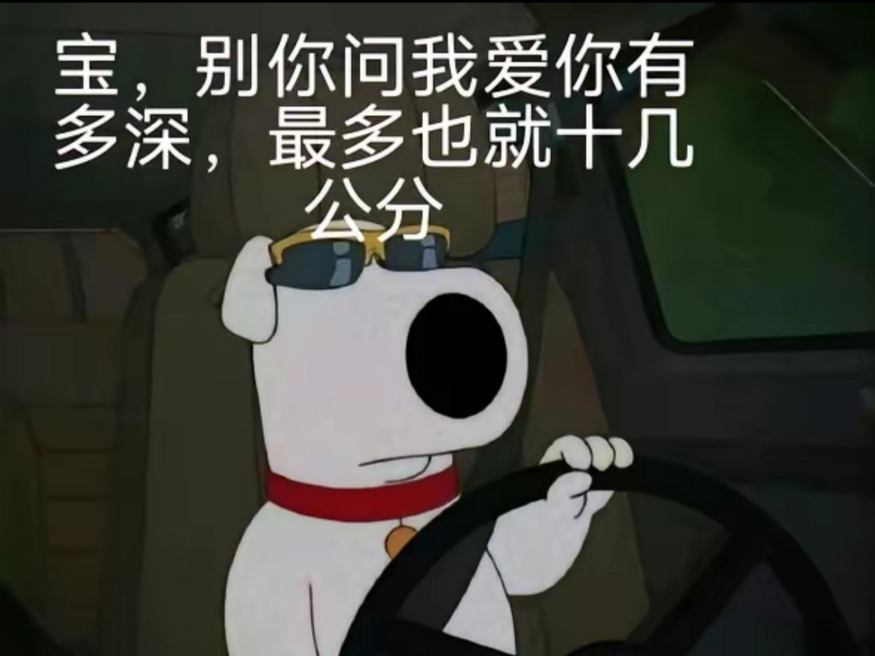 宝,你别问我爱你有多深,最多也就十几公分